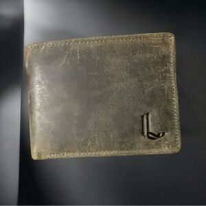 Men's Leather Wallet - color Moss